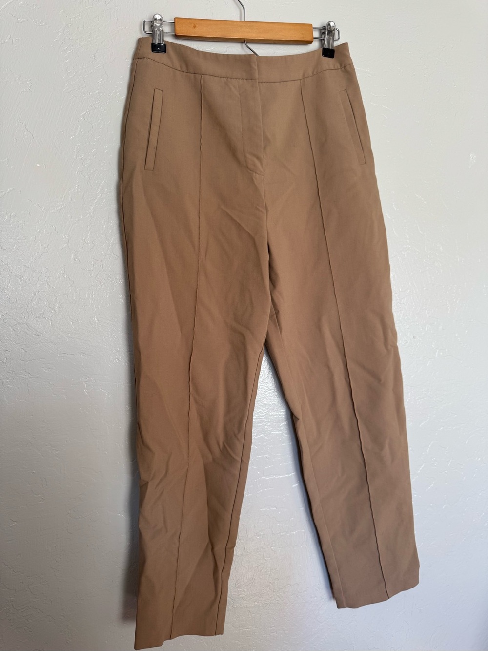 Lulu's Slim Straight Tan Dress Pants